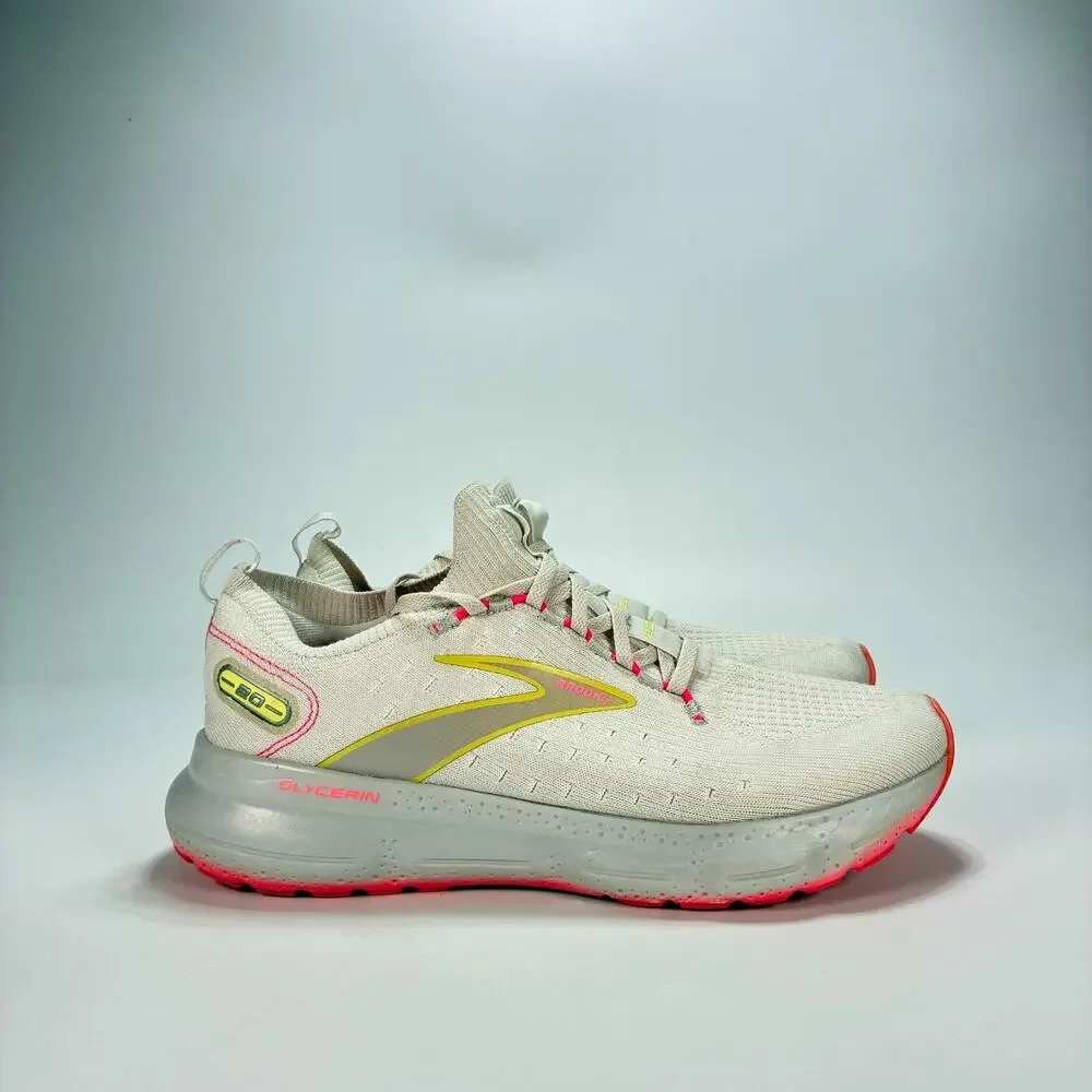 Brooks Glycerin StealthFit 20 Gray Pink Running Shoes 1203721B06 Women's Size 9